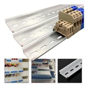Trilho Din Perfurado Autack 1m Aluminio Kit 5un Componentes Elétricos