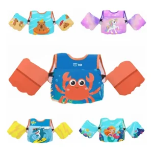 Boia Colete Salva Vidas Flutuador Infantil Até 25kg Não Fura Segurança Para Piscina E Praia Estampa Caranguejo