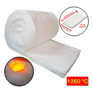 Manta de Fibra Cerâmica Tapcamp Isolamento Térmico Forja 1260°C 1670x610x25