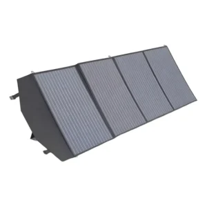 Placa Solar Portátil Dobrável 200w Monocristalino Ip68 Cor Preto Voltagem De Circuito Aberto 24v Voltagem Máxima Do Sistema 18v