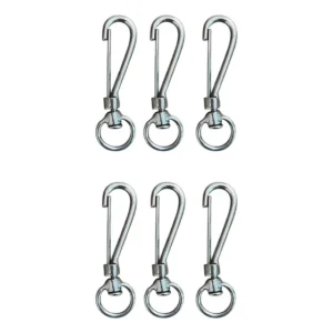 Kit 6 Gancho Mosquetão Destorcedor Aço Inox Girador Oferta
