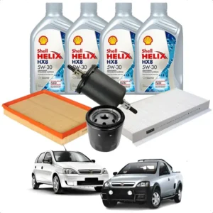 Kit Troca De Óleo Shell 5w30 Corsa Montana 1.0 1.4 1.8