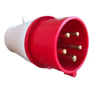 Plugue Macho Industrial 3p+t+n 16a 6h 380v 440v Vermelho