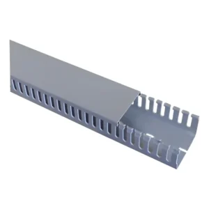 Canaleta Recorte Aberto Cinza 100x80mm Barra Com 2 Metros