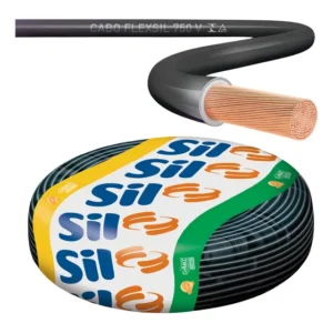 Cabo Flexivel 10mm Preto 50 Metros Sil Cores