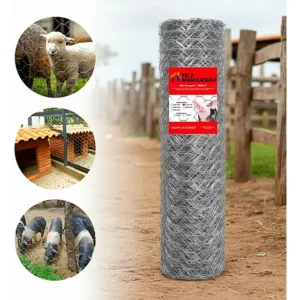 Tela Mangueirão 1,50x50 Metros Fio 18 para Cercas de Animais Porcos Cabra Cachorros e Propriedades Rurais Alambrado Galvanizada.