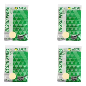 4kg Gesso Pedra Tipo 3 Para Moldagem Odonto Artesanato Asfer