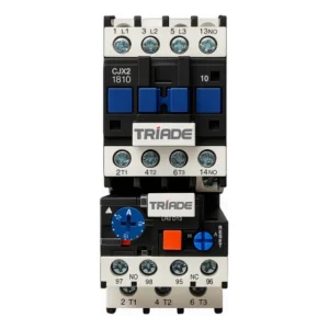 Kit Contator 220v Ac 18a Cjx2-1810 Com Relé Térmico 12-18a