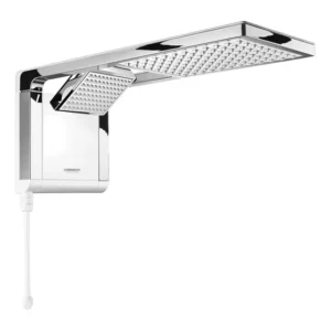 Chuveiro elétrico de parede Lorenzetti Acqua Ultra Duo Branco Cromado 6.8kW