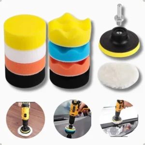 Polimento Kit Furadeira Automotivo Macio 11peças 3 Polegadas