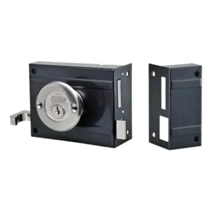 Fechadura Para Portão 100mm Sobrepor Preto Papaiz 2 Chaves