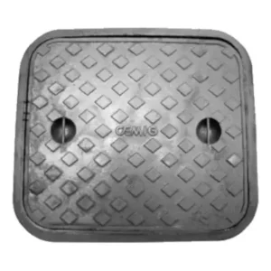 Tampa Tampão De Chão Zcp Simples De Ferro Fundido 71x82cm