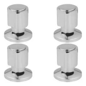 Kit 4 Acabamento Padrão Docol C-40 Volante Metal Acabamento Cromado Cor Prateado Winda
