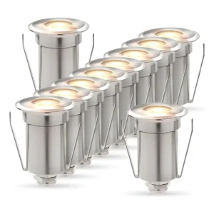 Kit 10 Balizador Led Embutido Solo Essence 2w 3000k Branco Quente Ip67 Aço Escovado Cod: Alut010021-10 Alut By Avant