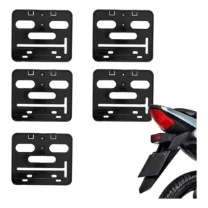 Kit 5 Suporte Mercosul Protetor Moldura Placa Moto Universal