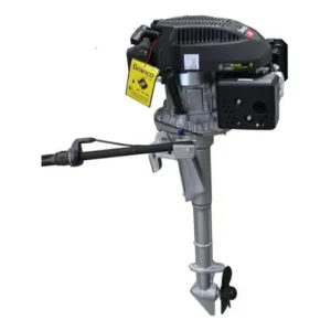 Motor Barco 196cc 6.0 Cv 4t Branco + Rabeta Vertical De Popa