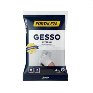 Gesso Em Pó Branco - Secagem Rápida - 4kg - Fortaleza