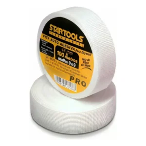 Fita Para Drywall Auto Adesiva Telada Gesso Isopor 48x100m