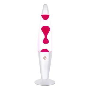 Luminária Lava Lâmpada Abajur De Mesa Decoração Bolha 110v Estrutura Prateado