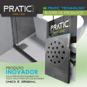 Ralo Inteligente Pratic Aço Inox para Box de Banheiro Casa Premier