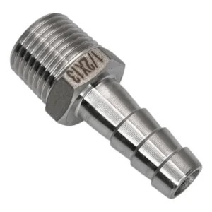 Espigão 13mm Aço Inox 304 Com Rosca Macho 1/2 Bsp Conexão