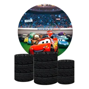 Kit Painel Redondo +3x Capas De Cilindro Print Sub Os Carrs