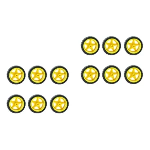 16 Peças Carro Brinquedo Pneu Eixo Chassi Robô Inteligente