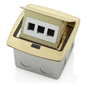 Caixa De Piso Pop-up Leviton Pfqp3-br Com Entrada Quickport