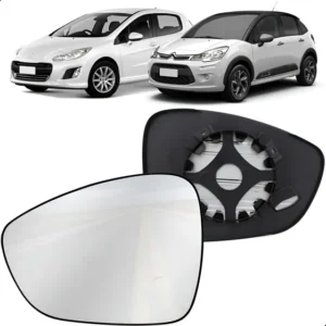 Lente C/ Base Retrovisor Aircorss / C3 / 308 / 408 Original