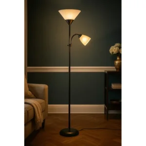Luminária De Piso Articulada Abajur Chão Com 1,78 Cm Cúpula Abs Moderna Elegante De Metal Resistente Decorativa Para Ler Estudar Quarto Casal E Sala Braço Ajustável 360 Escritório Leitura Minimalista