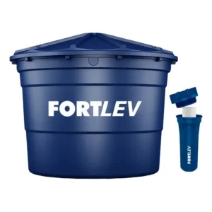 Caixa D'Água Fortlev 5000L Polietileno Azul Com Filtro 2m Diâmetro 2.45m