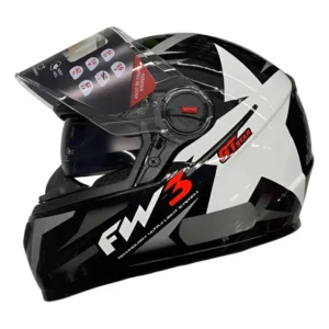 Capacete Moto Integral Fw3 Gtx Preto/branco Estrela/star 58.