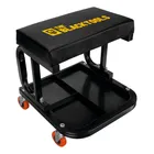 Banqueta Fixa Com Assento Para Mecânico 140kg Com Rodízio Porta Ferramentas Bbm100 The Black Tools Cor Preto - Imagem 9