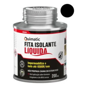 Fita Isolante Líquida Preta 200ml Isola Até 6500v Quimatic