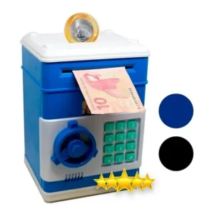 Mini Cofre Eletrônico Digital Lorben com Senha Personalizável, Entrada Automática de Notas, Efeitos Sonoros e Luzes LED