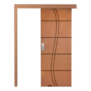 Porta De Correr Madeira Frisada2 210x100 Trilho C/fechadura