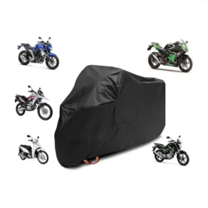 Capa Pra Moto Térmica Protetora Sol Chuva Impermeável Cor Preto
