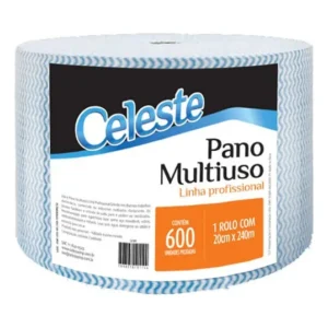 Multiuso Bobina Celeste 600 Panos 20x40cm Azul Perflex