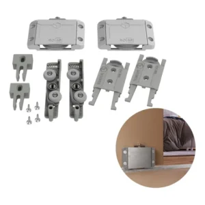 Kit Porta de Correr Rometal RO-65 Prime Flex Cinza Antidescarrilhamento Interior