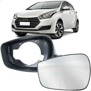 Kit Aro Moldura + Lente C/ Base Retrovisor Hb20 2013 A 2019