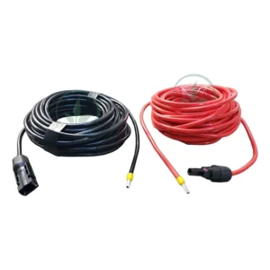 Fio 6mm 6m Preto + 6m Vermelho C/ Conector Mc4 E Ilhos Solar
