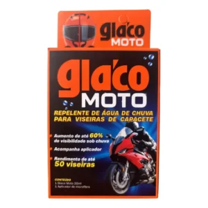 Glaco Moto 20ml 50 Viseiras Repelente De Água Para Capacete