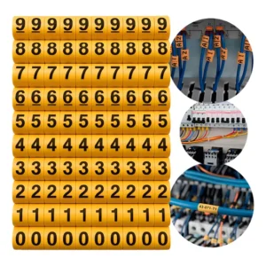 Kit Anilhas Identificadoras Cabos 500un 0-9 Autack EC-1 PVC