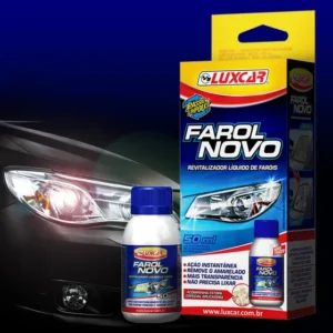 Revitalizador Líquido Farol Novo Automotivo Luxcar 50ml Remove Amarelado Restaura Brilho