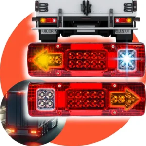 Lanterna Traseira Universal Para Caminhão Seta 24v Par