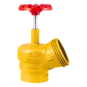 Registro Globo (válvula Angular) Pn16 76mm Amarelo Ranhurado