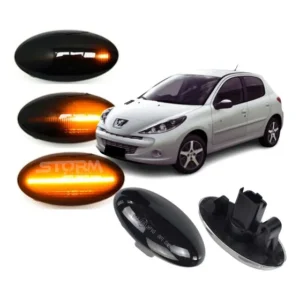 Par Seta Pisca Sequencial Peugeot 207 Led Para-lama