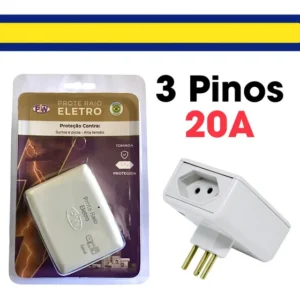Protetor De Raio Pw Eletro 2 Tomadas Bivolt Cor Branco 127V/220V