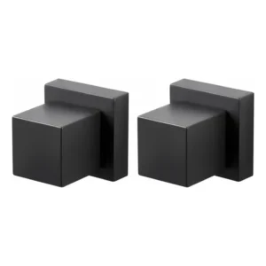 Acabamento Registro Chuveiro Parede Preto Fosco Só Acabamentos Metal Kit 2 pçs Winda br