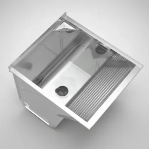 Tanque de Parede Inox Ghelplus 48L A430 10.04.04070 com Suporte e Esfregador